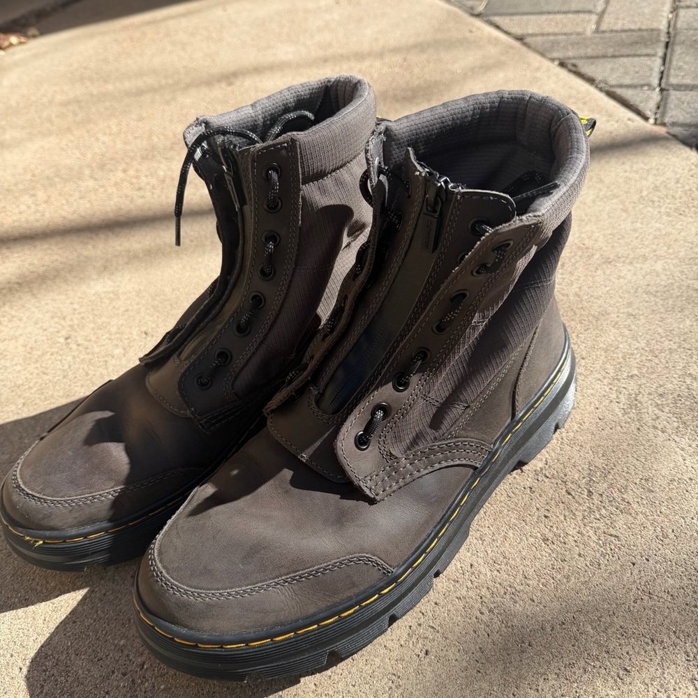 Dr. Martens Combs Jungle Zip Boots, Brown/ Grey, Men’s 11, Women’s 12. - Picture 4 of 14